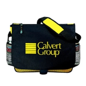 Silkscreen - Polyester Portfolio With Bottom Stiffener And Side Mesh Pockets