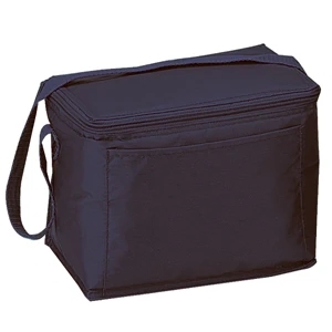 Silkscreen - Six-can Nylon Cooler Bag With Front Pocket And Matching Color Zipper