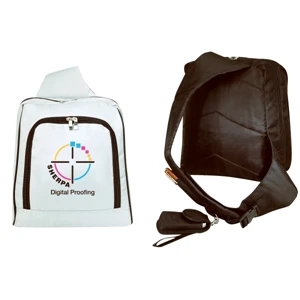 Embroidery - Micro Fiber Slingpack With Front Pocket And Adjustable Strap