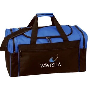 Embroidery - Polyester 20" Duffel Bag With U-shaped Top Lid And Zippered Front Pocket