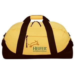 Silkscreen - Polyester 21" Duffel Bag With Zippered Front Pocket And Webbed Handles