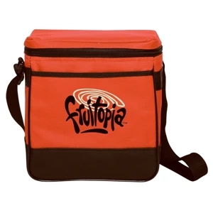 Embroidery - Twelve-can Leak-proof Polyester Cooler Bag With 42" Adjustable Strap