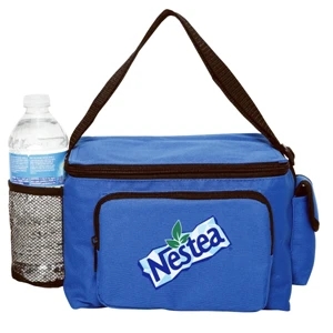 Silkscreen - Cooler Has Leak-proof Main Compartment, A Front Pocket And A Cell Phone Pocket