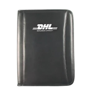 Silkscreen - Padfolio Made Of Simulated Leather With Full-size Gusset Pocket And Pen Loop