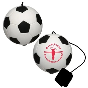 Soccer Ball - Sport Ball Shape Stress Reliever Yo-yo Bungee, 2 1/2" Diameter