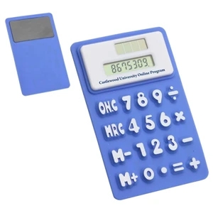 Flex N' Add - Solar Powered Calculator With Flexible Rubber And Magnetic Strip On Back