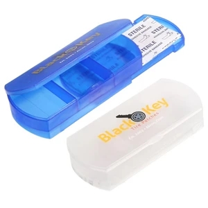Health Case - Bandage Holder Pillbox With Slide-out Drawer That Holds Multiple Bandages