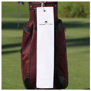 Jewel Collection - 3 Working Days - Printed - White Hemmed Lightweight Tri-fold Golf Towel, 15" X 24", 100% Cotton
