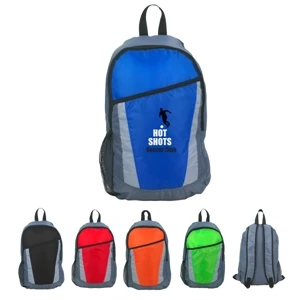 City - Silkscreen - Backpack Made Of 210d Polyester With Large Front Pocket