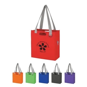 Expedia - Non Woven Tote Bag With Die Cut And 30" Gray Carrying Handles
