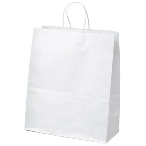 Citation Shopper - White Kraft Paper Bag With Matching Twisted Paper Handles