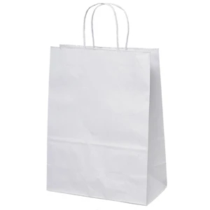 Jenny Shopper - White Kraft Paper Shopping Bag With Matching Twisted Paper Handles