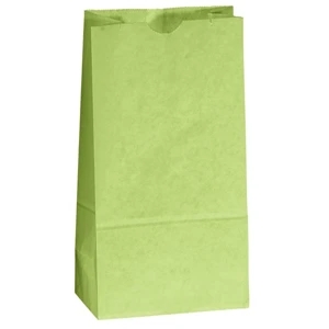 Colored Popcorn Bag With Serrated Cut Top, Side And Bottom Gussets; Unlined