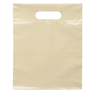 9.5" X 12" - Plastic Bags With Reinforced Die Cut Handles; Recyclable, Reusable