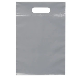 9.5" X 14" - Plastic Bags With Reinforced Die Cut Handles; Recyclable, Reusable