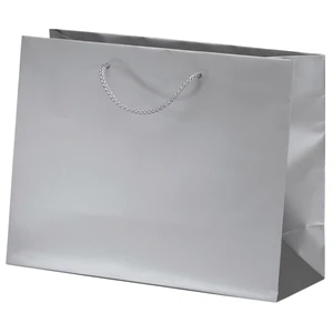 London Eurototes - Matte Paper Shopping Bag With Matching Macrame' Handles