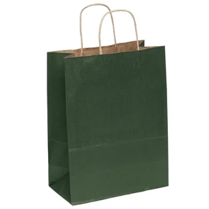 Dorothy Shopper - Matte Paper Shopping Bag With Twisted Kraft Paper Handles And Serrated Cut Top