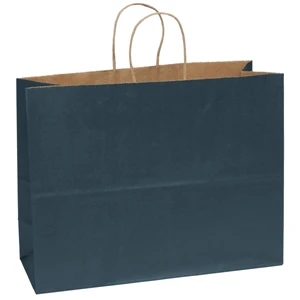 Judy - Matte Finish Shopping Bag With Natural Kraft Color Interior. 16" X 12"