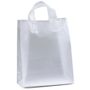 Venus Frosted Shoppers - Hi-density Frosted Plastic Bag With Fused Loop Handles