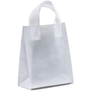 Mars Frosted Shoppers - Hi-density Frosted Plastic Bag With Fused Loop Handles