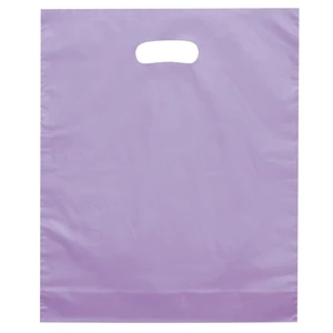 Orchid Brite - Hi-density Plastic Shopping Bag With Frosted Design And Die Cut Handles