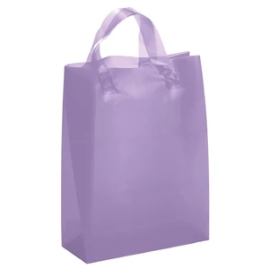 Apollo Brite Shoppers - Hi-density Frosted Brite Color Plastic Shopping Bag With Matching Loop Handles