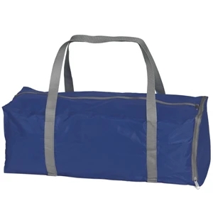Fold-away Duffel - Polyester Duffel Bag That Collapses Into Zippered Gusset Pocket On One End
