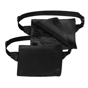 Hipster Tote New Wave - Reptile Design With Solid Color Flap With Velcro Closure Fanny-pack Style Tote