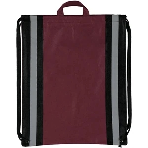 Magellan Explorer (tm) - Non Woven Polypropylene String Backpack With 1" Reflective Stripes