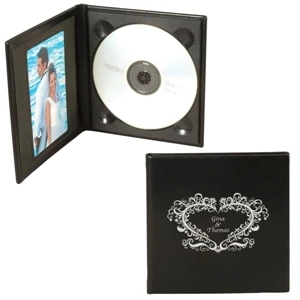 Cd/dvd Folio. Includes One 4" X 6" Photo Mat For Optional Inside Cover Photos