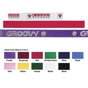 5/8" Bridal Satin Ribbon - 25yd Roll - Foil Print