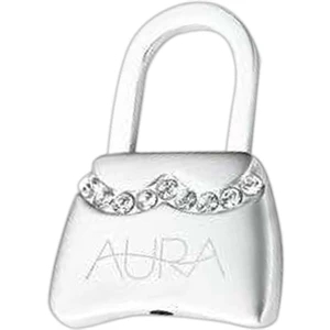 Pinemax - Smooth Matte Metal Purse-theme Key Holder With Crystal Accents