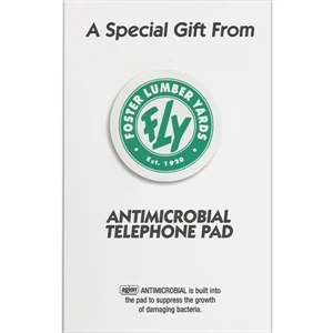 Safe Ad (tm) - Round Telephone Pad With Antimicrobial Protection. Fits In Most Phone Cradles