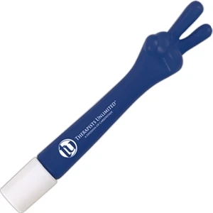 Finger Pens - Ballpoint Pen With Peace Fingers Shape And Black Ink Cartridge
