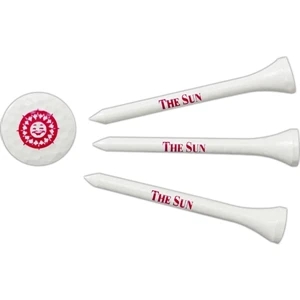 Fairway Pac - Golf Pack Includes One White Ball Marker And (3) 2 3/4" Tees
