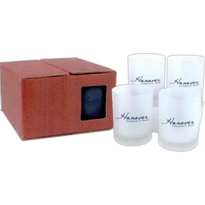 Libbey (r) - Set Of Frosted 13 1/2 Ounce Double Old Fashion Drinking Glasses