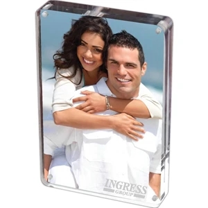 Prato - 5 X 7 Two Sided Magnetic Acrylic Frame. Stands Vertically And Horizontally