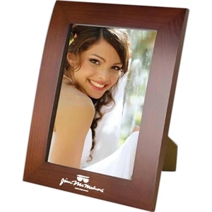 Ferrara - 4 X 6 Walnut Finish Photo Frame. Stands Vertically Or Horizontally