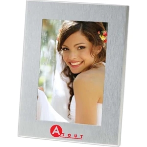 Lecce - 4 X 6 Brushed Metal Photo Frame. Stands Vertically Or Horizontally