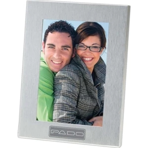 Lecce - 5 X 7 Brushed Metal Photo Frame. Stands Vertically Or Horizontally