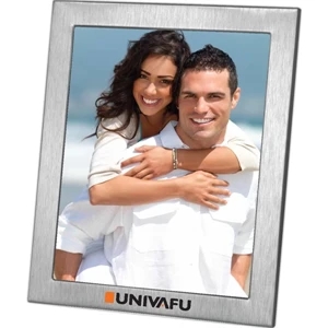 Lecce - 8 X 10 Brushed Metal Photo Frame. Stands Vertically Or Horizontally