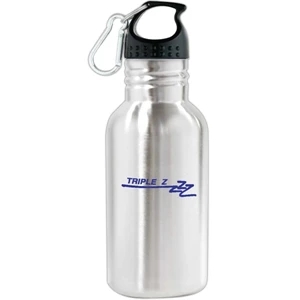 Oakley - 16 Oz Stainless Steel Sports Bottle. 1 3/4" Wide Mouth. Includes Carabiner Clip