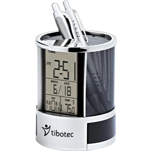 Georgetown - Desk Caddy. Pen Holder With Digital Display Alarm Clock, Calendar & Temperature
