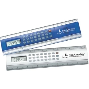 8 In Ruler/8 Digit Calculator. Ruler Features Inches And Centimeter Scale