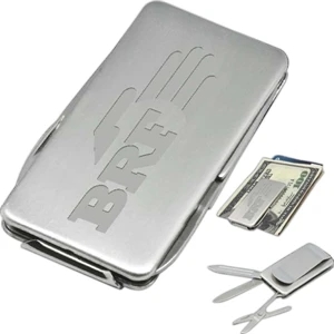 Troy - Multifunction Money Clip Features A Knife, Scissors And A Two Sided Nail File