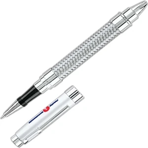 Fairmont - Heavyweight Brass Rollerball Pen With Woven Design And Chrome Accents