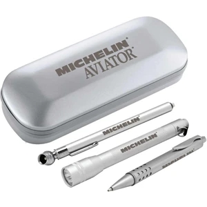 Traveler Ii - Auto Set Includes Flashlight, Tire Gauge And Retractable Silver Ballpoint Pen