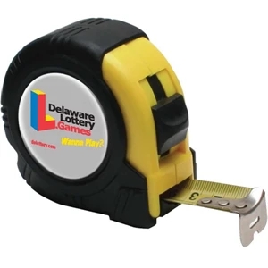 25' Tape Measure. 25 Feet Retractable Metal Tape. Heavy Duty Construction