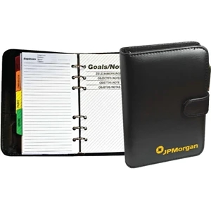 Leatherette Organizer. Six Ring Binder. Name And Address Book. Ruler And Pen