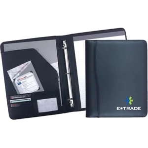 Letter Size Padfolio. 1" Three Ring Binder. Writing Pad. File And Card Pocket